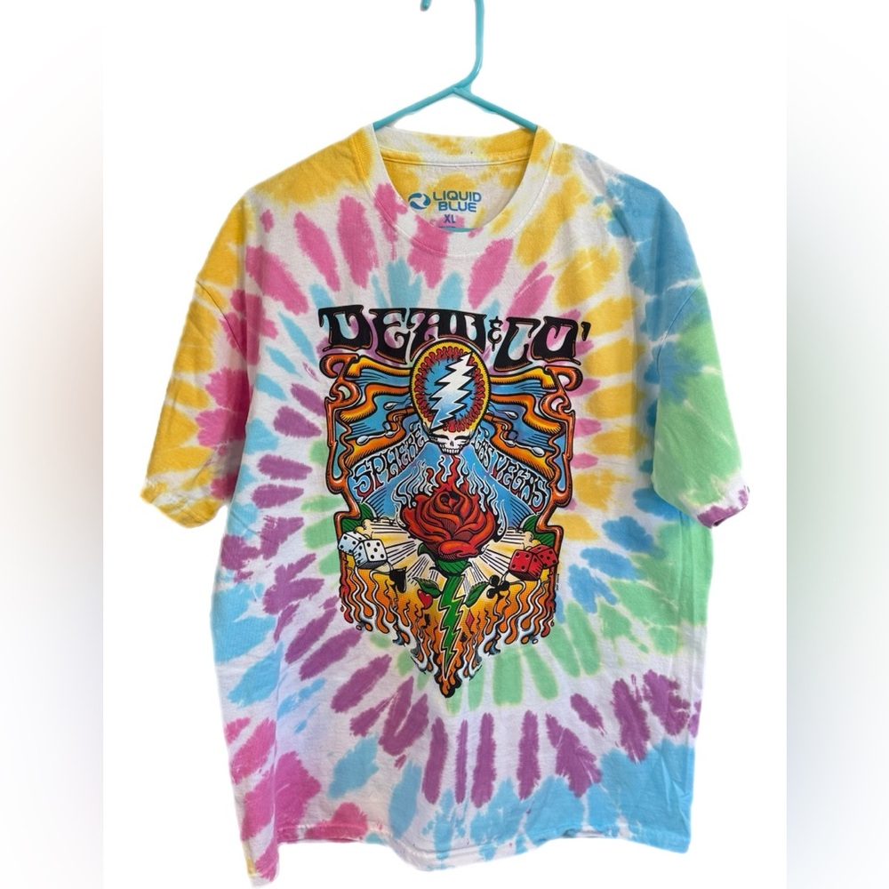 Men’s Dead & Co Concert Sphere Shirt XL Tie Dye Liquid Blue